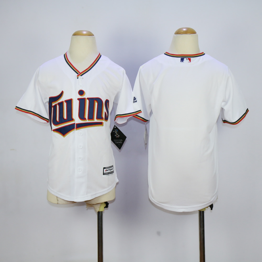 Youth Minnesota Twins Blank White MLB Jerseys->youth mlb jersey->Youth Jersey